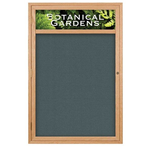 Sliding Glass Door Radius Letterboard, Hdr, 96"x48", Black/Black
